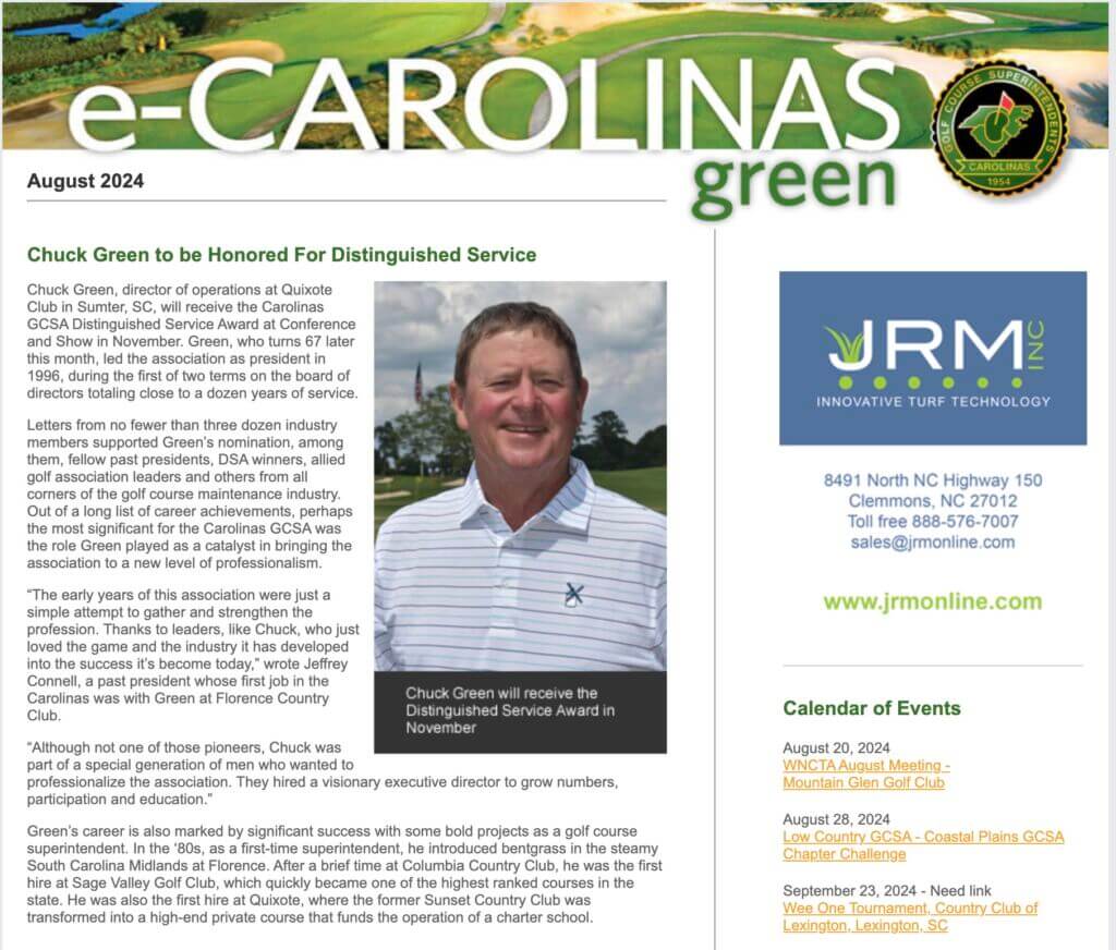 Home Carolinas Golf Course Superintendents Association
