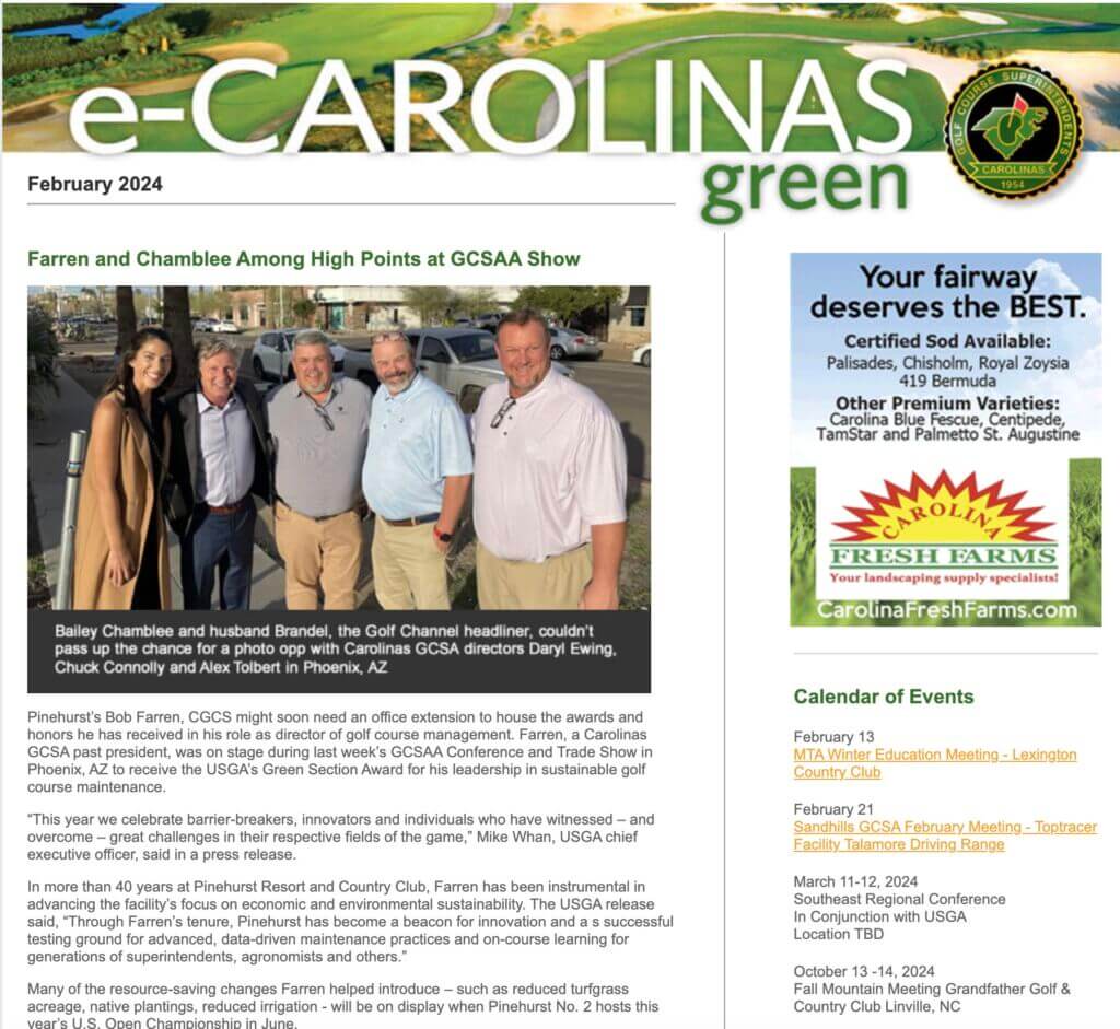 Home Carolinas Golf Course Superintendents Association