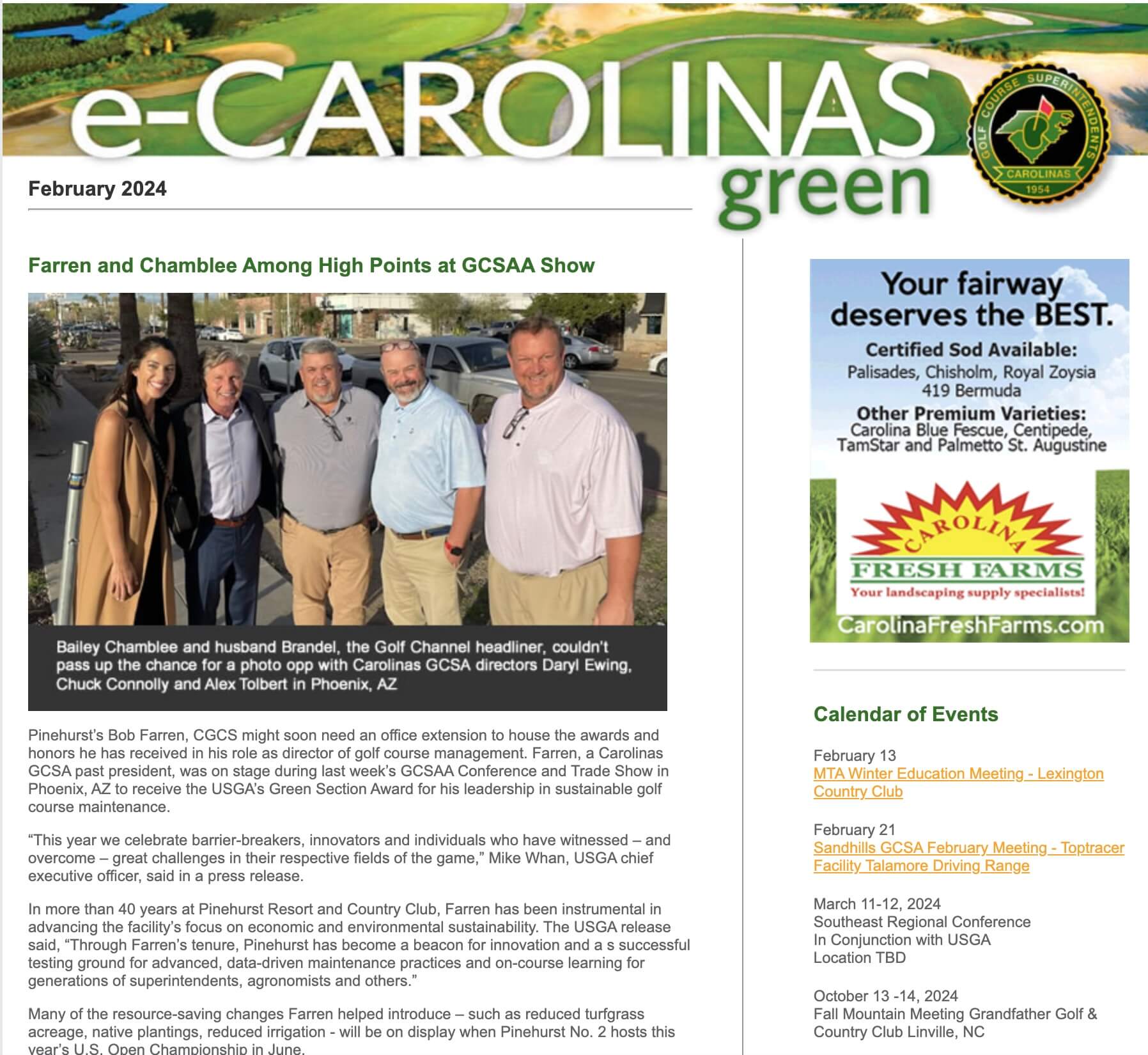 Home Carolinas Golf Course Superintendents Association